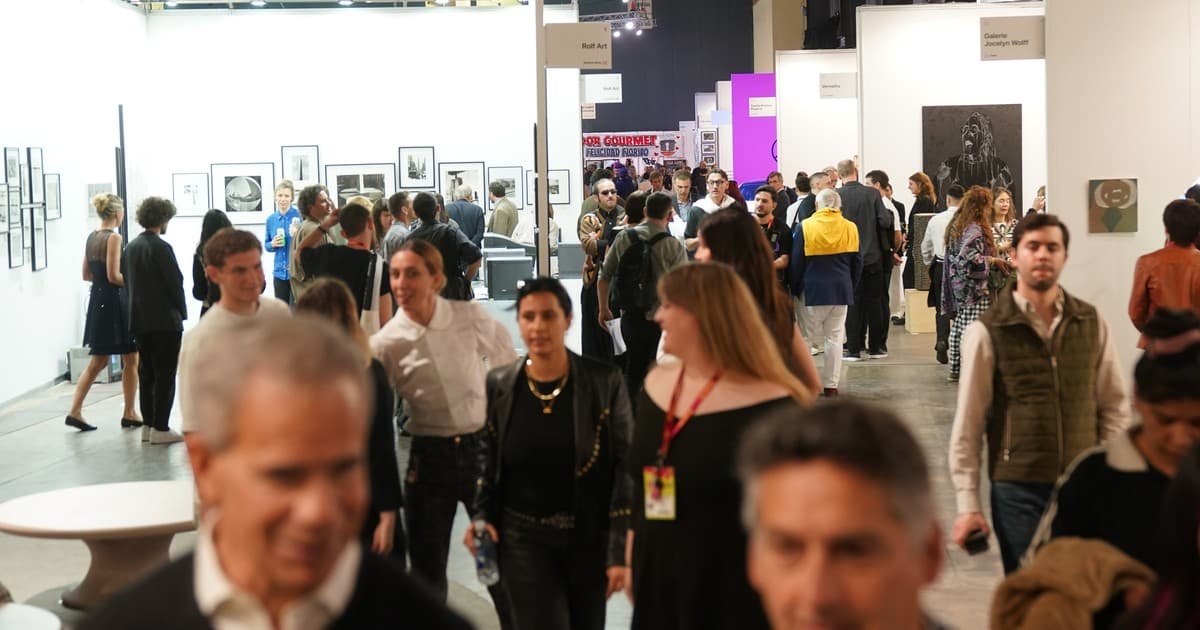 Image of the opening of the arteba 2026 art fair at La Rural, Buenos Aires