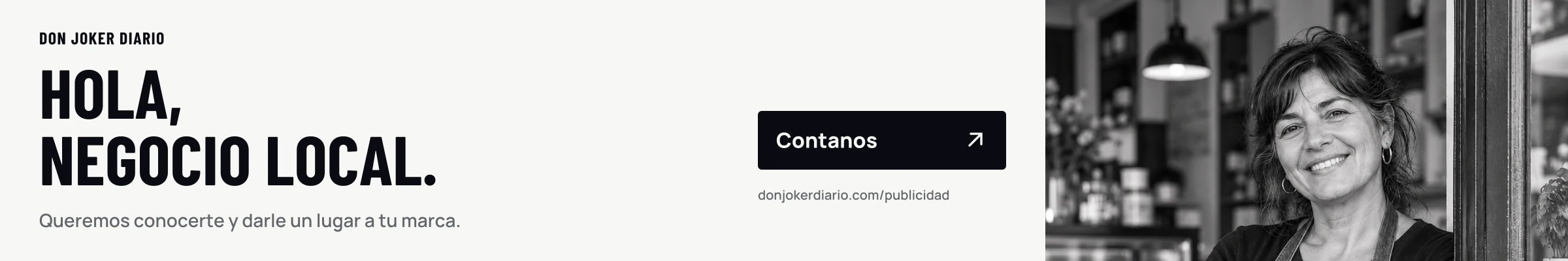 Hola, negocio local. Queremos conocerte y darle un lugar a tu marca. Contanos.
