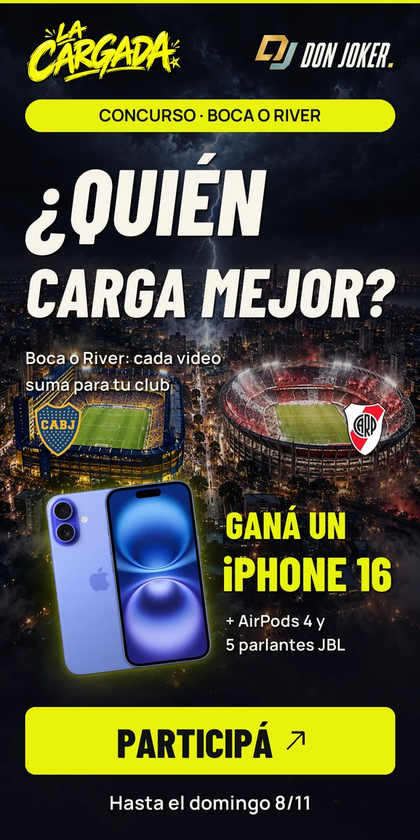 La Cargada de Don Joker Diario: ¿quién carga mejor? Subí tu video y etiquetá a @donjokerdiario. iPhone 16 para la mejor.